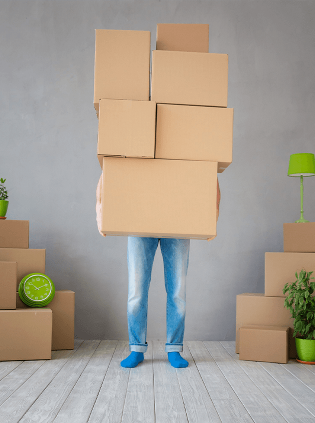 Boxes prepared for a business move